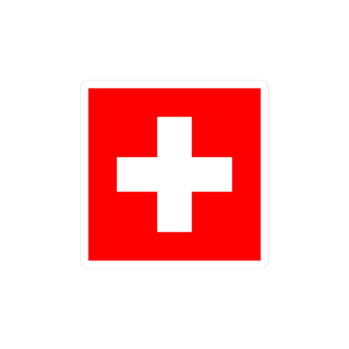 Flag of Switzerland within 2to3 (Switzerland) STICKER Vinyl Kiss-Cut Decal