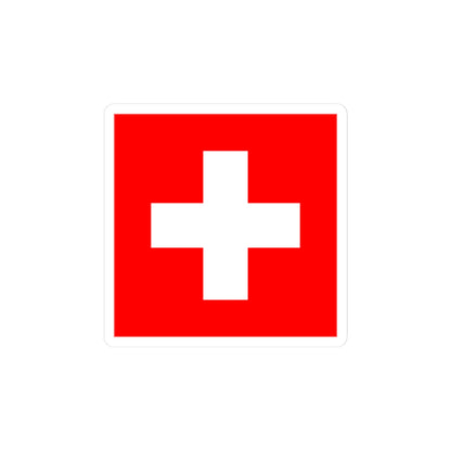 Flag of Switzerland within 2to3 (Switzerland) STICKER Vinyl Kiss-Cut Decal