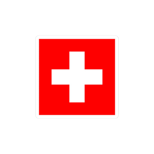 Flag of Switzerland within 2to3 (Switzerland) STICKER Vinyl Kiss-Cut Decal