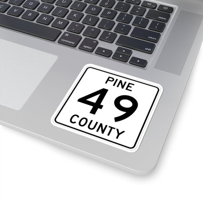 Pine County Route 49 MN (Minnesota) (Road Sign) STICKER Vinyl Kiss-Cut Decal