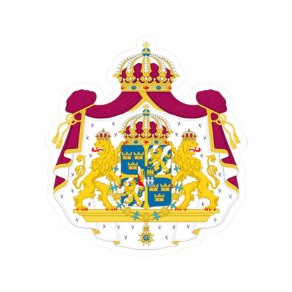 Great coat of arms of Sweden - STICKER Vinyl Kiss-Cut Decal