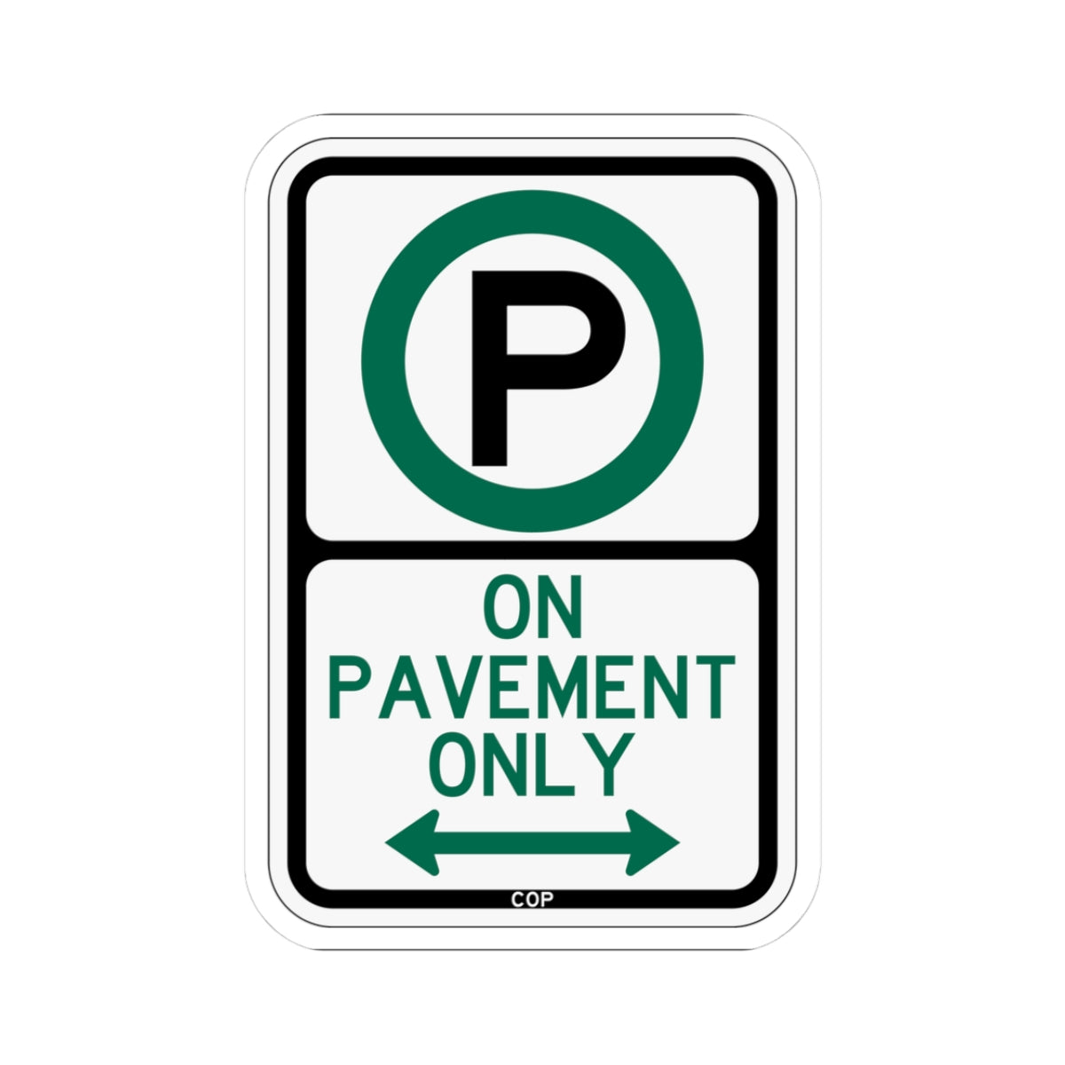 PBOT Road sign P3970 (Oregon) (Road Sign) STICKER Vinyl Kiss-Cut Decal
