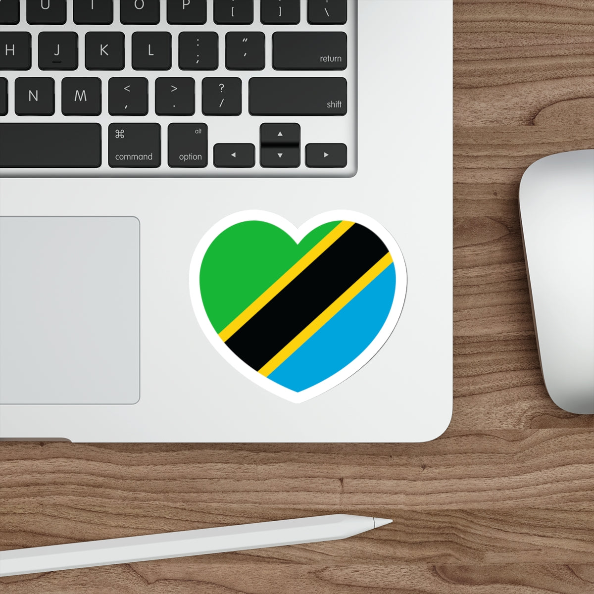 Heart Flag of Tanzania - STICKER Vinyl Die-Cut Decal