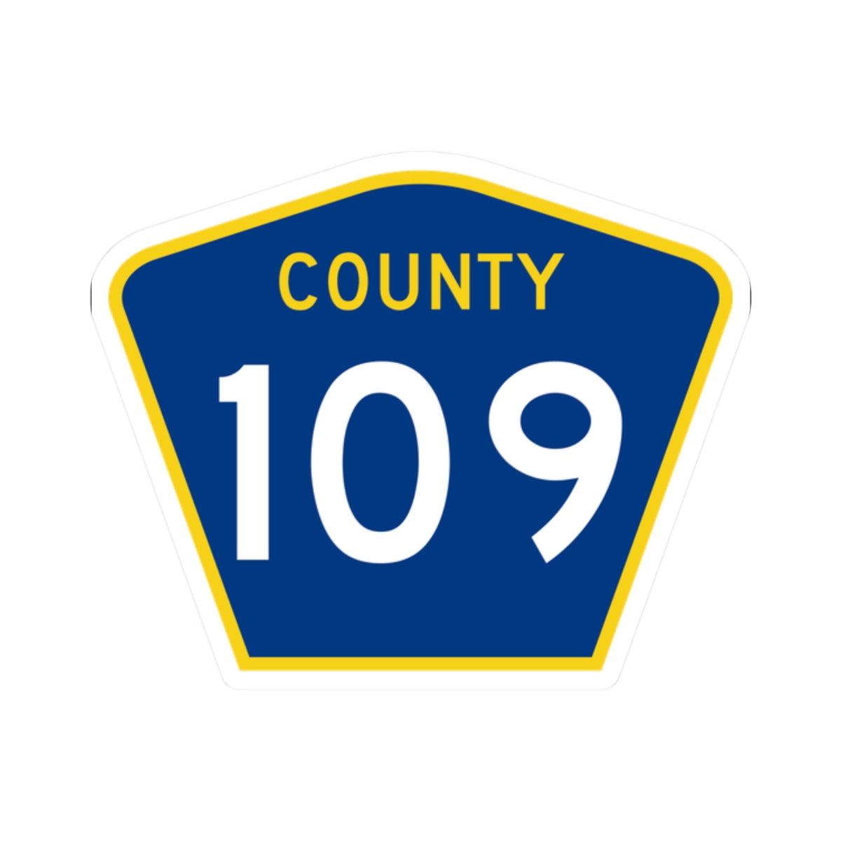 County 109 MN (Minnesota) (Road Sign) STICKER Vinyl Kiss-Cut Decal