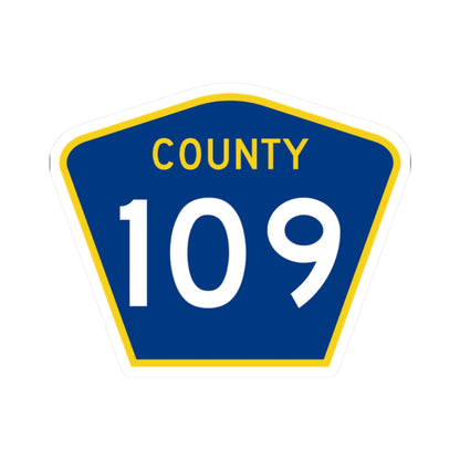 County 109 MN (Minnesota) (Road Sign) STICKER Vinyl Kiss-Cut Decal