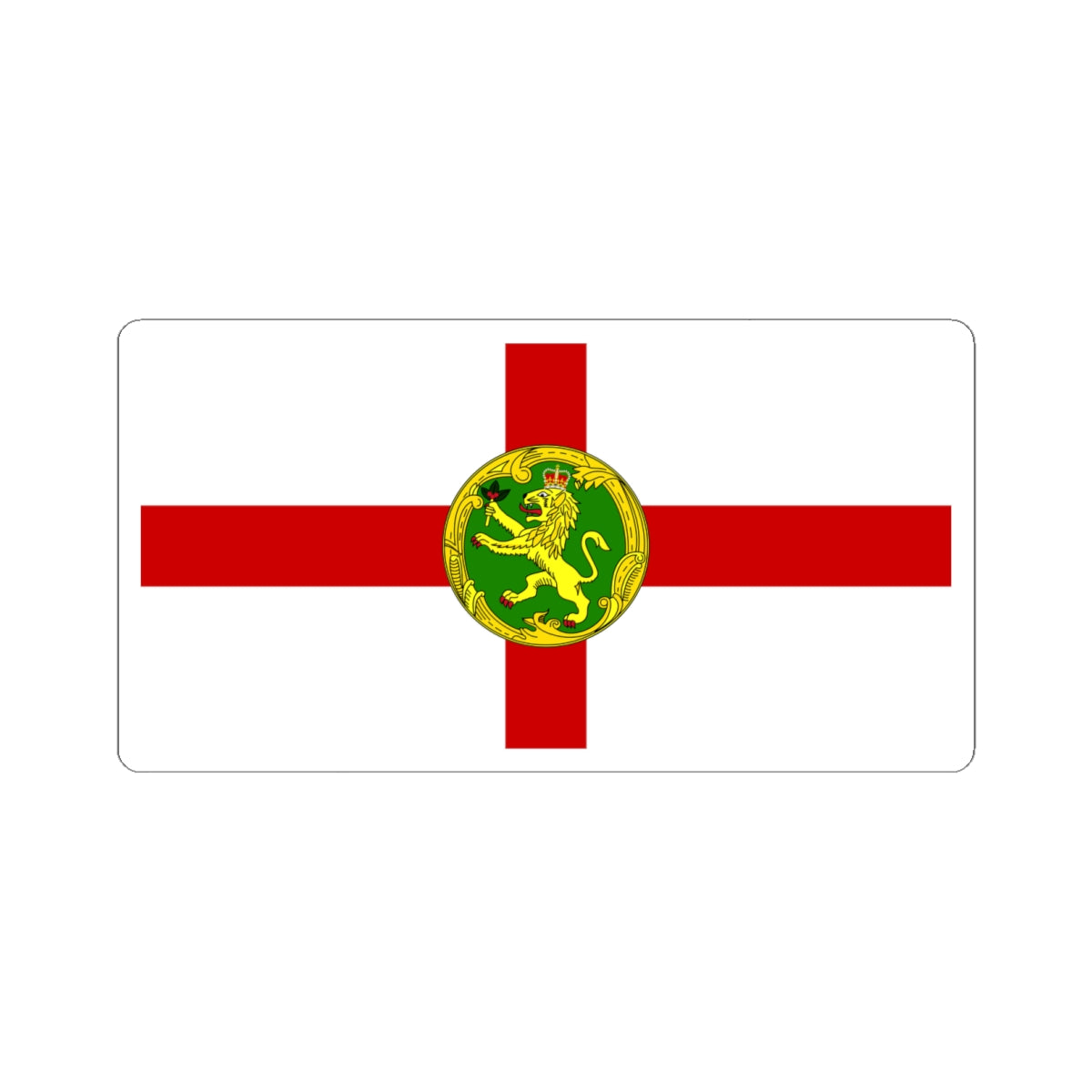 Flag of Alderney (United Kingdom) STICKER Vinyl Kiss-Cut Decal