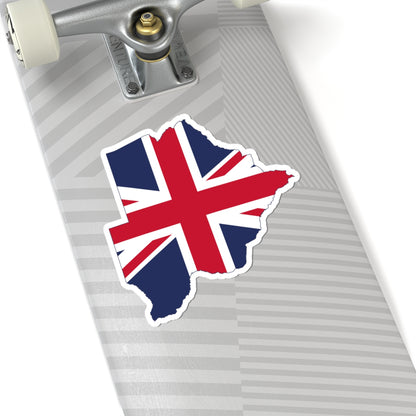 Flag map of Bechuanaland 1885-1966 (Botswana) STICKER Vinyl Kiss-Cut Decal