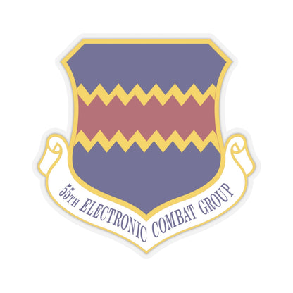 55th Electronic Combat Group (U.S. Air Force) STICKER Vinyl Kiss-Cut Decal-6 Inch-Transparent-The Sticker Space