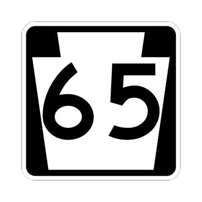 PA-65 (Pennsylvania) (Road Sign) STICKER Vinyl Kiss-Cut Decal