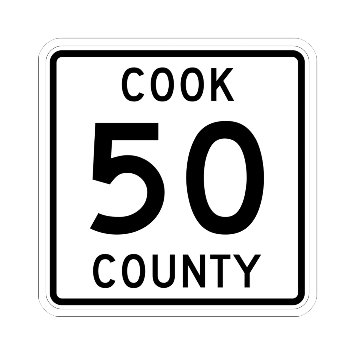 Cook County 50 MN (Minnesota) (Road Sign) STICKER Vinyl Kiss-Cut Decal