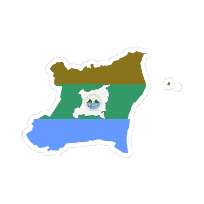 Flag-map of RAAN (Nicaragua) STICKER Vinyl Kiss-Cut Decal