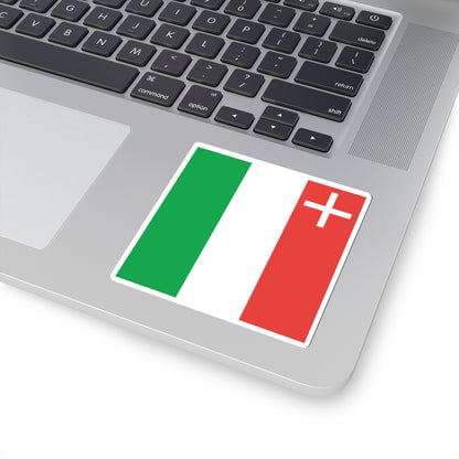 Flag of Canton of Neuchatel (Switzerland) STICKER Vinyl Kiss-Cut Decal