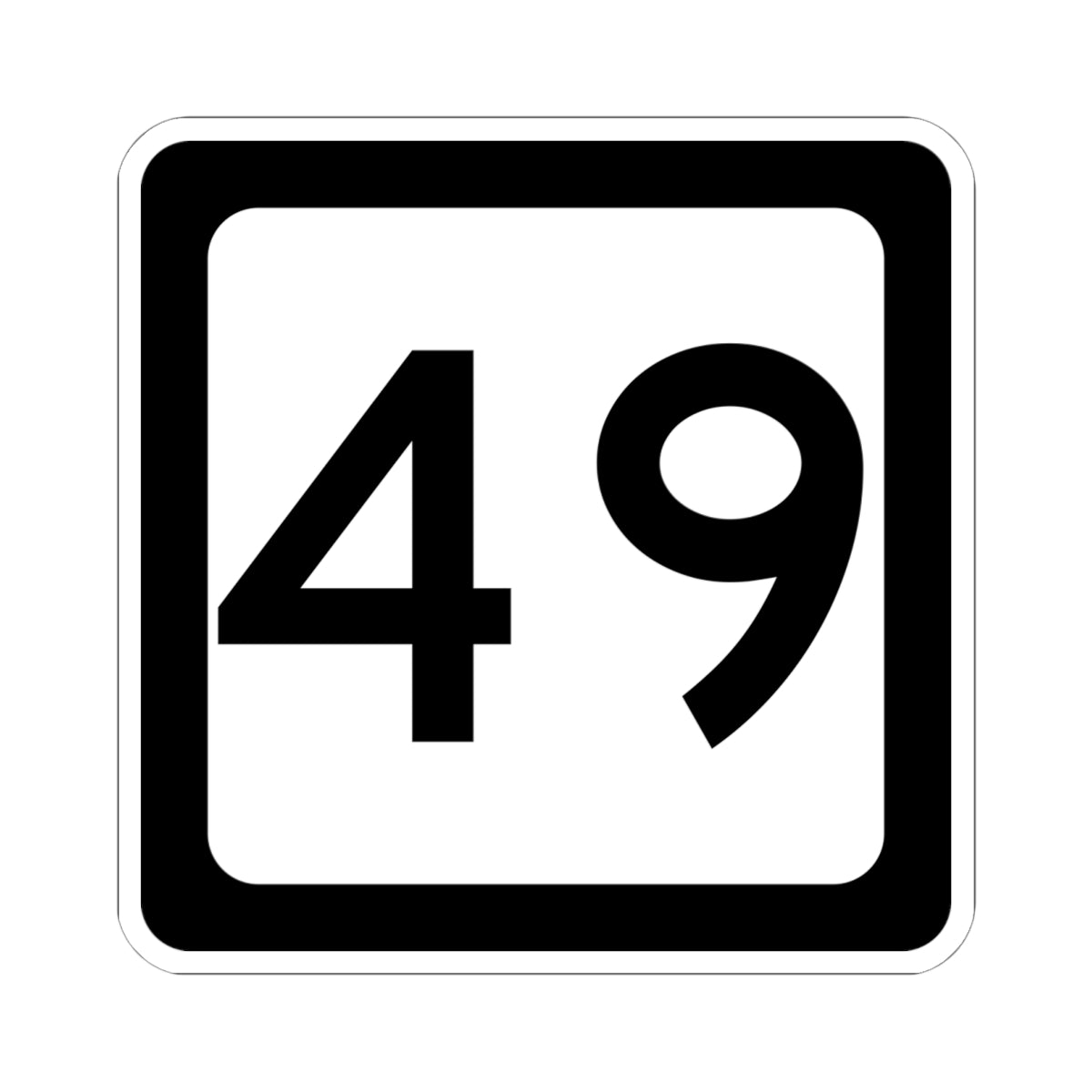 WV-49 (Virginia) (Road Sign) STICKER Vinyl Kiss-Cut Decal
