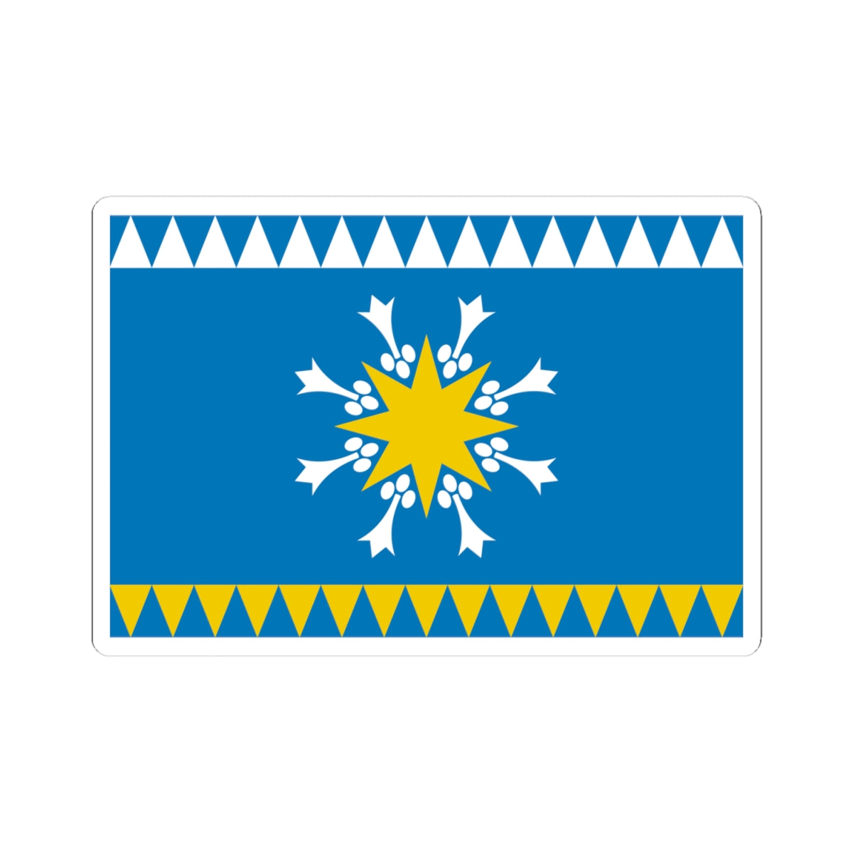 Flag of Ivdel Sverdlovsk oblast (Russia) STICKER Vinyl Kiss-Cut Decal