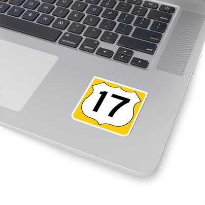 US 17 FL reversed (Florida) (Road Sign) STICKER Vinyl Kiss-Cut Decal