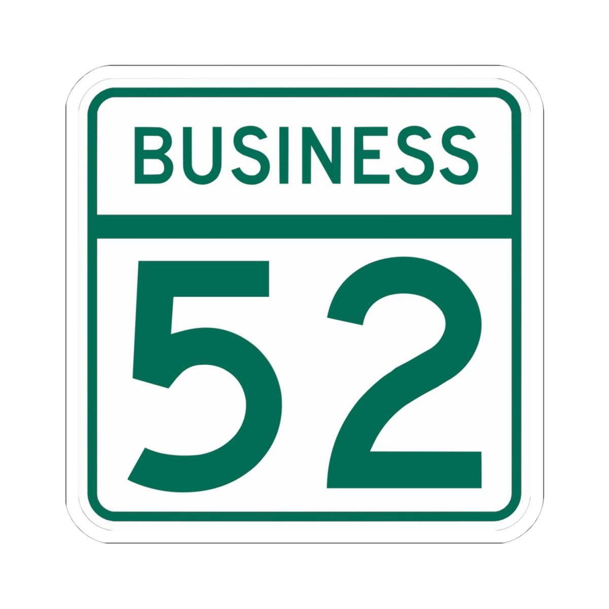 MD Route 52 Business (Maryland) (Road Sign) STICKER Vinyl Kiss-Cut Decal