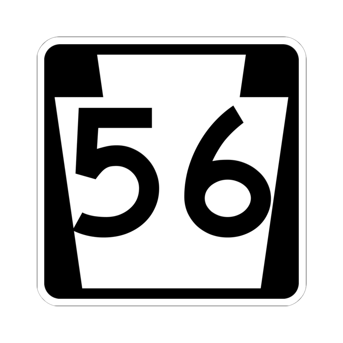 PA-56 (Pennsylvania) (Road Sign) STICKER Vinyl Kiss-Cut Decal