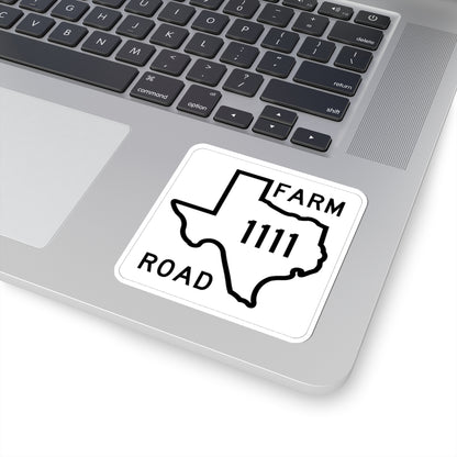 Texas FM 1111 1956 (Texas) (Road Sign) STICKER Vinyl Kiss-Cut Decal