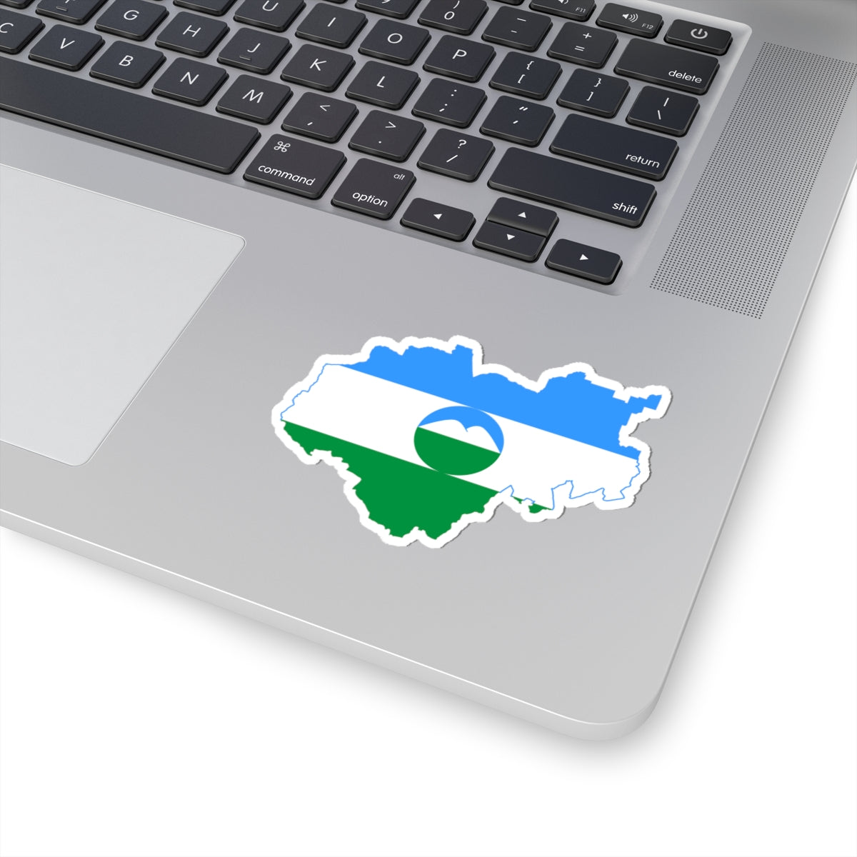 Flag-map of Kabardino-Balkaria (Russia) STICKER Vinyl Kiss-Cut Decal