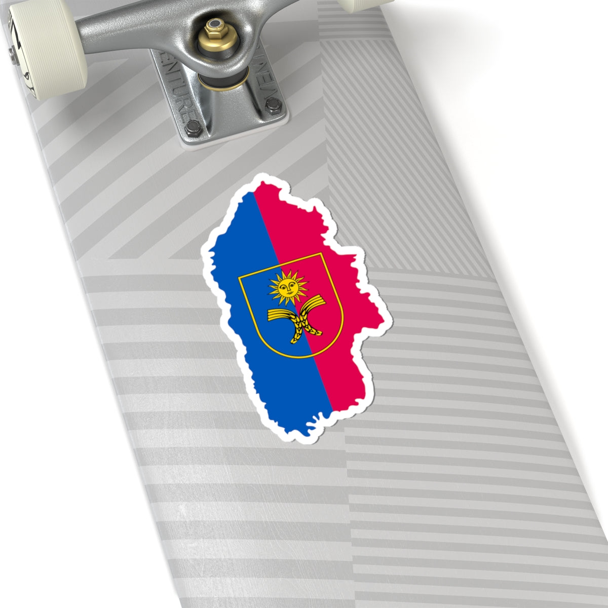 Flag map of Khmelnytskyi Oblast (Ukraine) STICKER Vinyl Kiss-Cut Decal