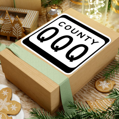 WIS County QQQ (Wisconsin) (Road Sign) STICKER Vinyl Kiss-Cut Decal