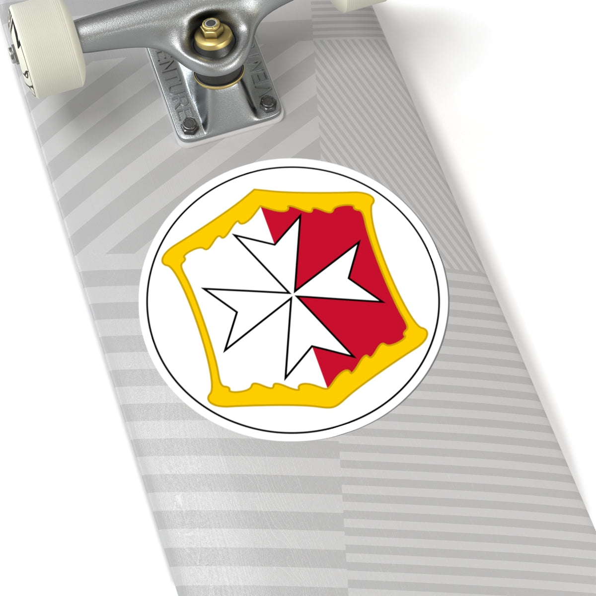 Badge of Malta 1875-1898 (Malta) (Coat of Arms) STICKER Vinyl Kiss-Cut Decal