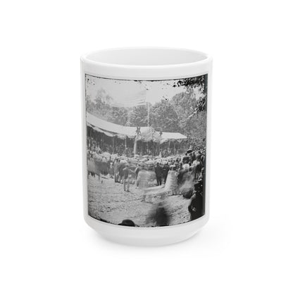 Washington, D.C. Crowd In Front Of Presidential Reviewing Stand (U.S. Civil War) White Coffee Mug