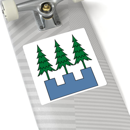 CHE Wald ZH 1910 Flag (Switzerland) STICKER Vinyl Kiss-Cut Decal