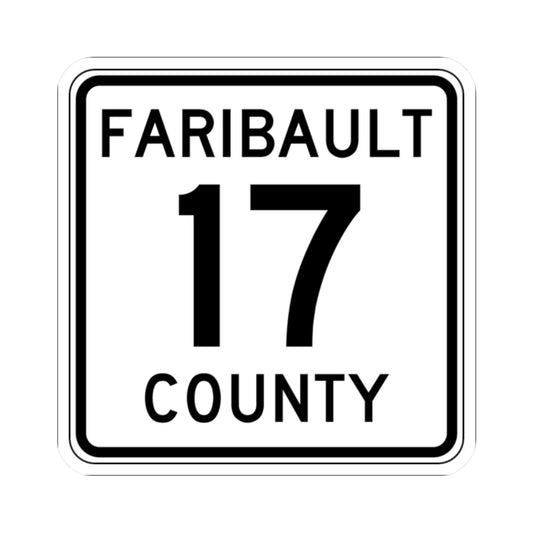 Faribault County Route 17 MN (Minnesota) (Road Sign) STICKER Vinyl Kiss-Cut Decal
