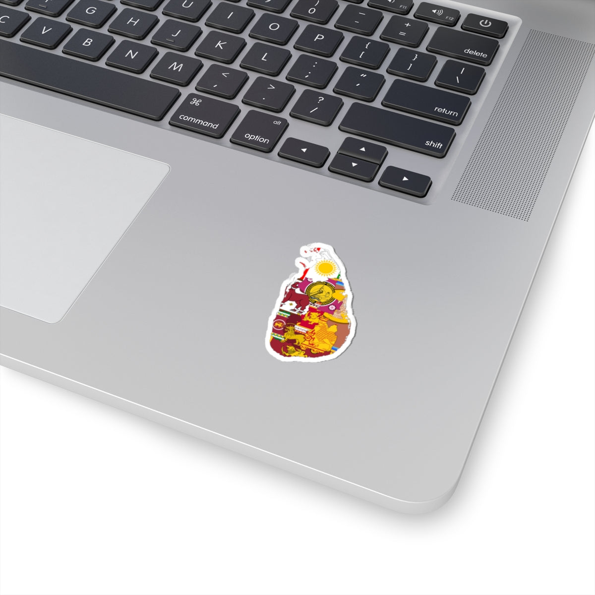 Sri Lankan Provinces combined Flag-map (Sri Lanka) STICKER Vinyl Kiss-Cut Decal