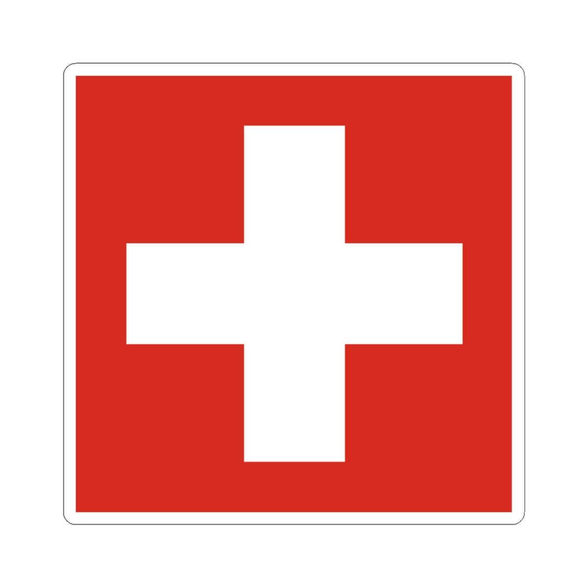Flag of Switzerland 20-26 (Switzerland) STICKER Vinyl Kiss-Cut Decal