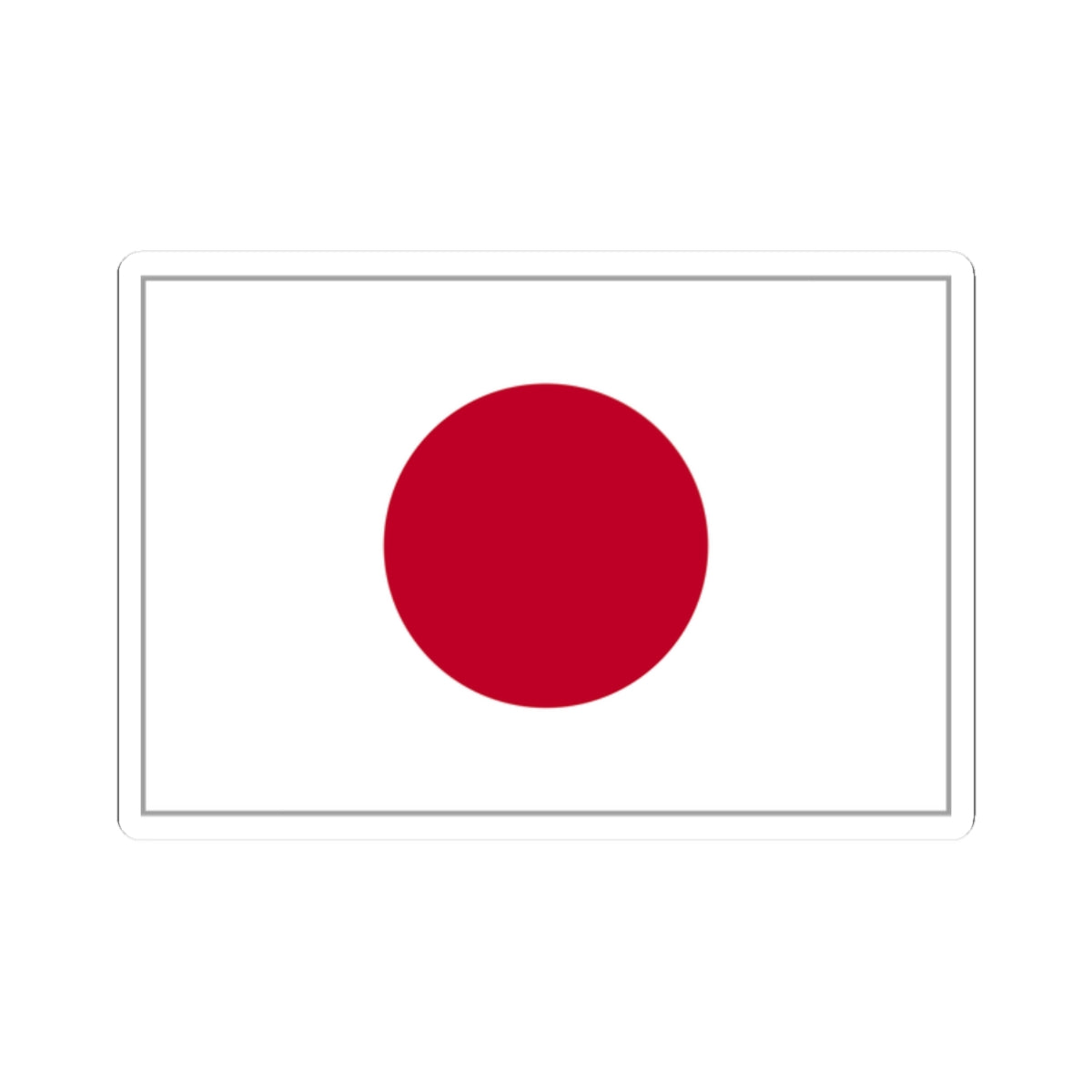 Flag of Japan bordered (Japan) STICKER Vinyl Kiss-Cut Decal
