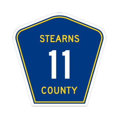 Stearns County Route 11 (Minnesota) (Road Sign) STICKER Vinyl Kiss-Cut Decal