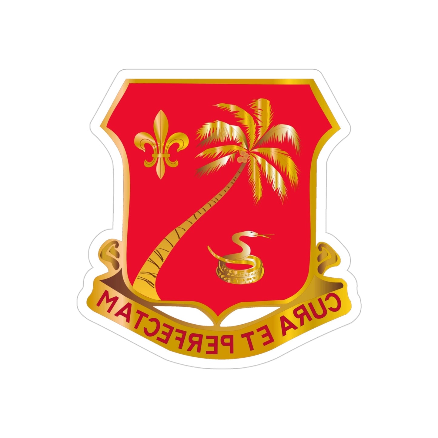 164th Field Artillery Battalion (U.S. Army) REVERSE PRINT Transparent STICKER-4 Inch-The Sticker Space