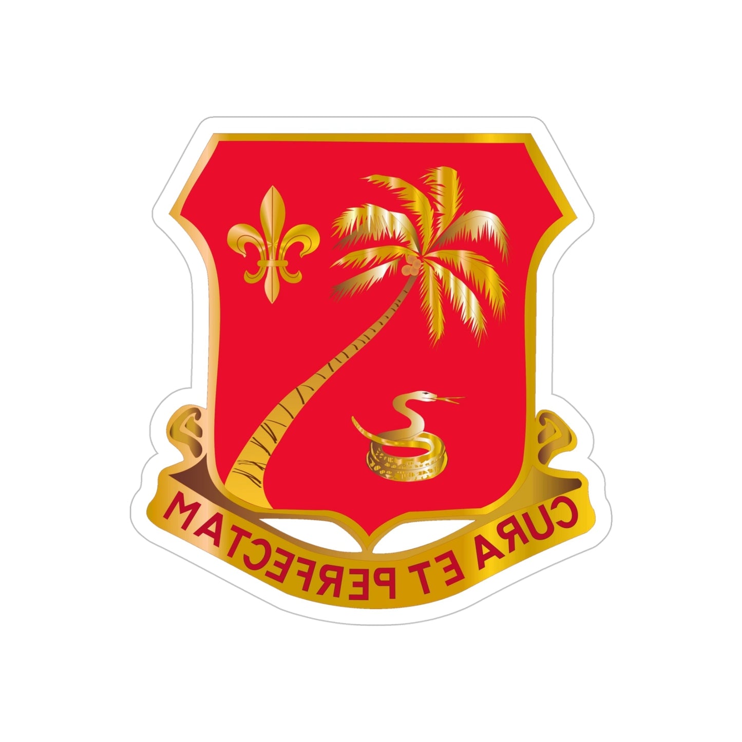 164th Field Artillery Battalion (U.S. Army) REVERSE PRINT Transparent STICKER-5 Inch-The Sticker Space