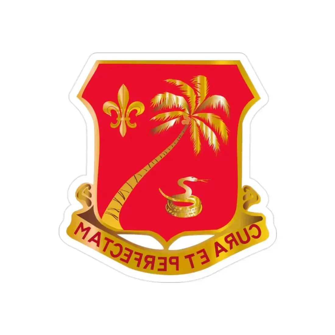 164th Field Artillery Battalion (U.S. Army) REVERSE PRINT Transparent Die-Cut STICKER 2 Inch Die-Cut Transparent - The Sticker Space