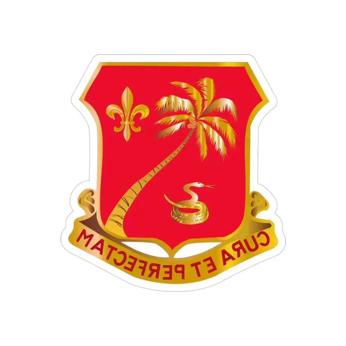 164th Field Artillery Battalion (U.S. Army) REVERSE PRINT Transparent Die-Cut STICKER 3 Inch Die-Cut Transparent - The Sticker Space