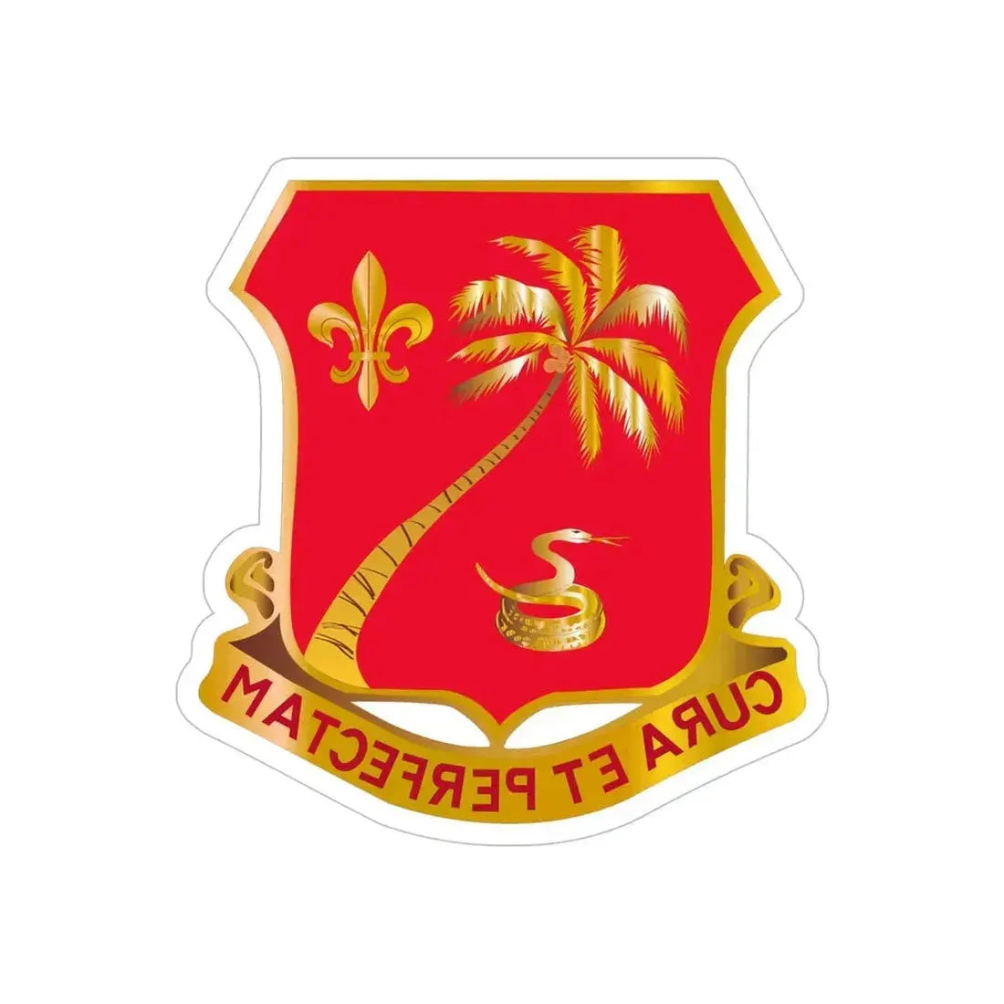 164th Field Artillery Battalion (U.S. Army) REVERSE PRINT Transparent Die-Cut STICKER - The Sticker Space