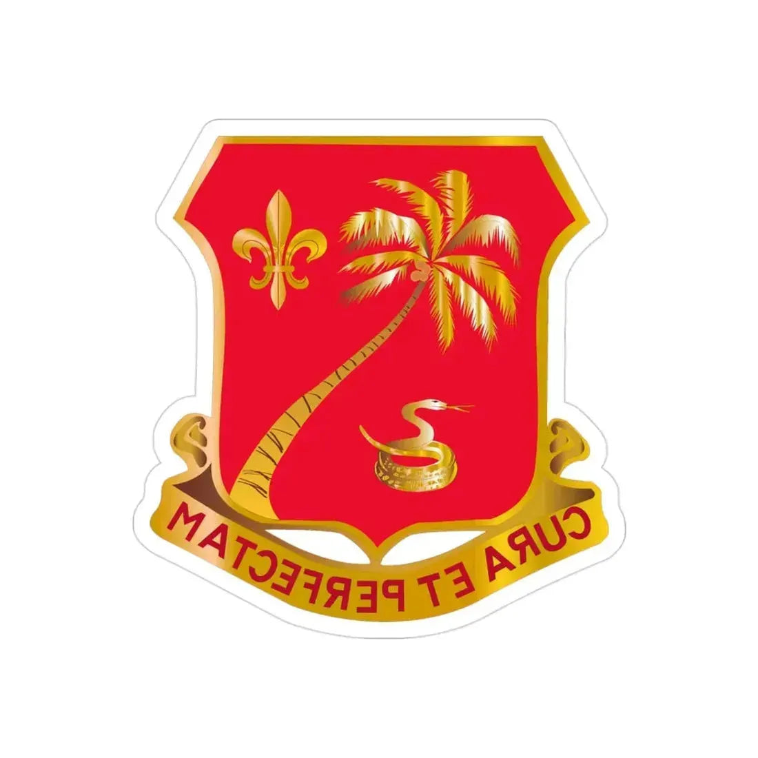 164th Field Artillery Battalion (U.S. Army) REVERSE PRINT Transparent Die-Cut STICKER - The Sticker Space