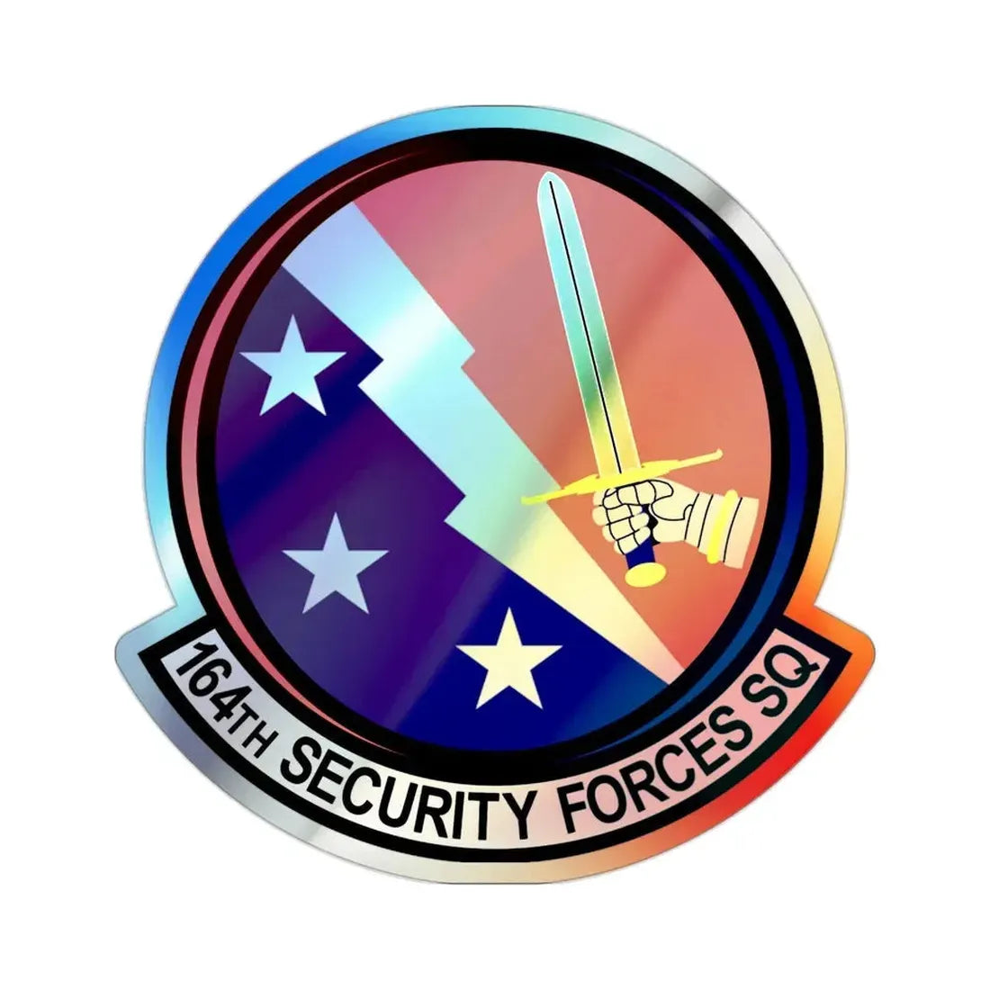 164th Security Forces Squadron (U.S. Air Force) Holographic STICKER Die-Cut Vinyl Decal - The Sticker Space