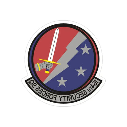 164th Security Forces Squadron (U.S. Air Force) REVERSE PRINT Transparent Die-Cut STICKER 2 Inch Die-Cut Transparent - The Sticker Space
