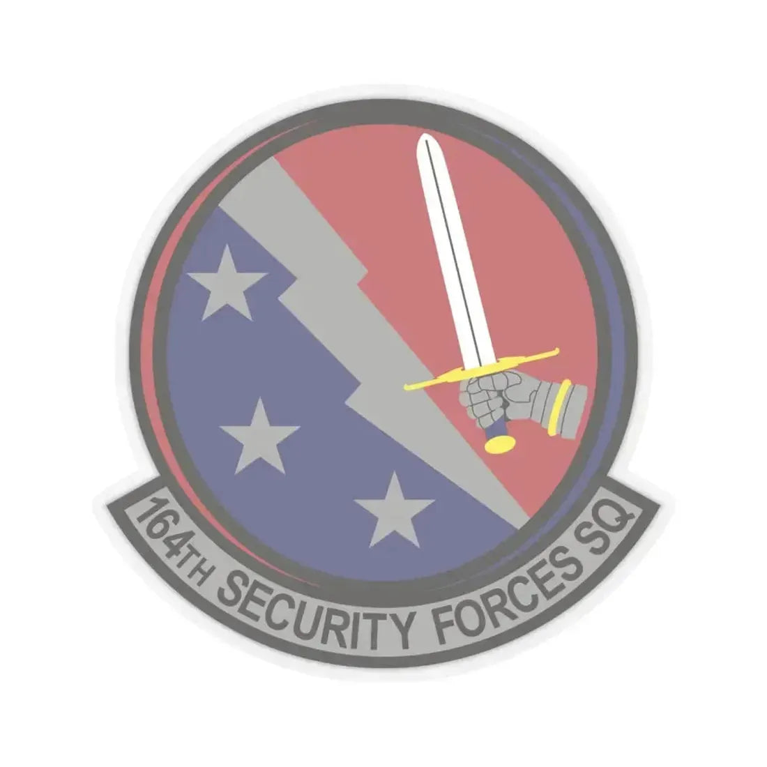 164th Security Forces Squadron (U.S. Air Force) STICKER Vinyl Kiss-Cut Decal 6 Inch Transparent - The Sticker Space
