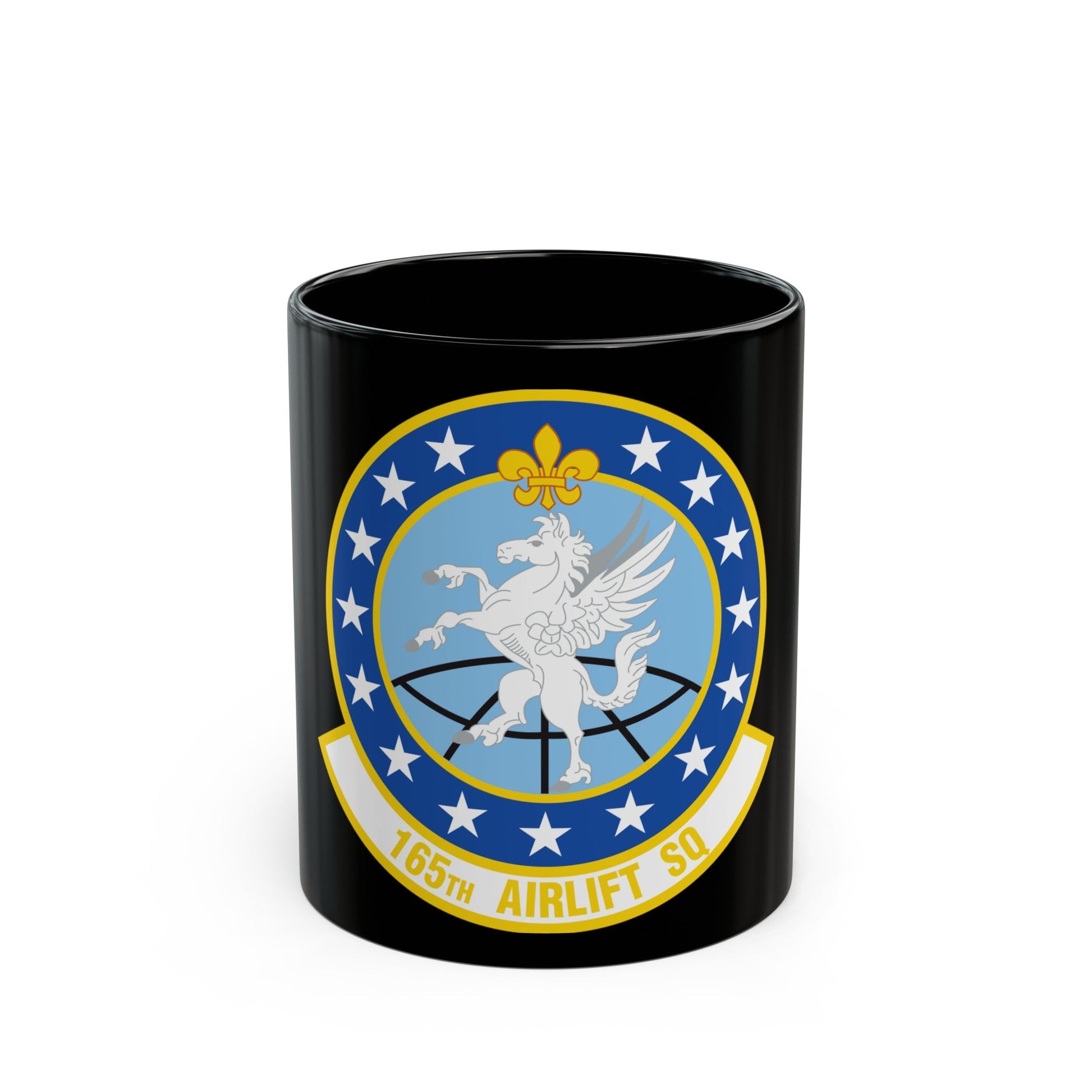 165 Airlift Squadron (U.S. Air Force) Black Coffee Mug-11oz-The Sticker Space