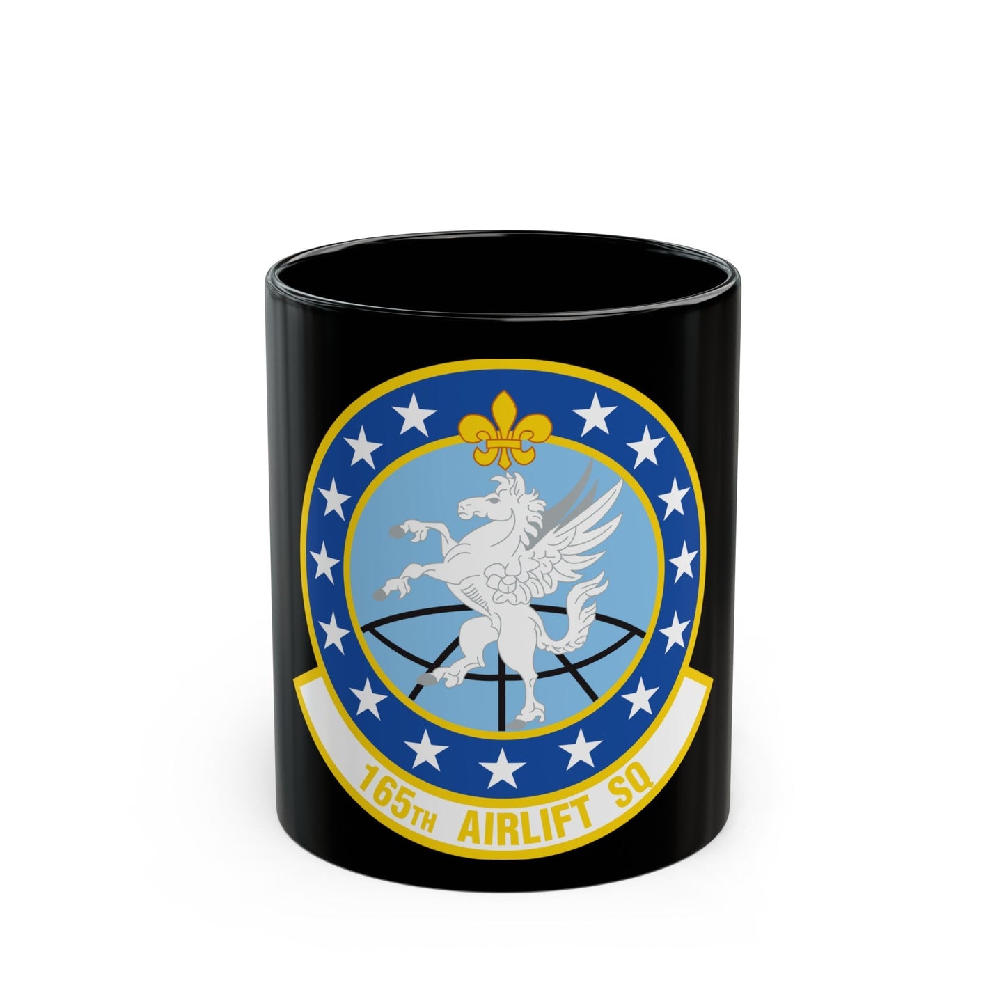 165 Airlift Squadron (U.S. Air Force) Black Coffee Mug-11oz-The Sticker Space