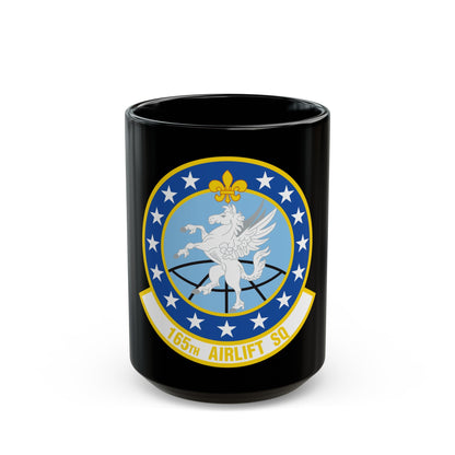 165 Airlift Squadron (U.S. Air Force) Black Coffee Mug-15oz-The Sticker Space