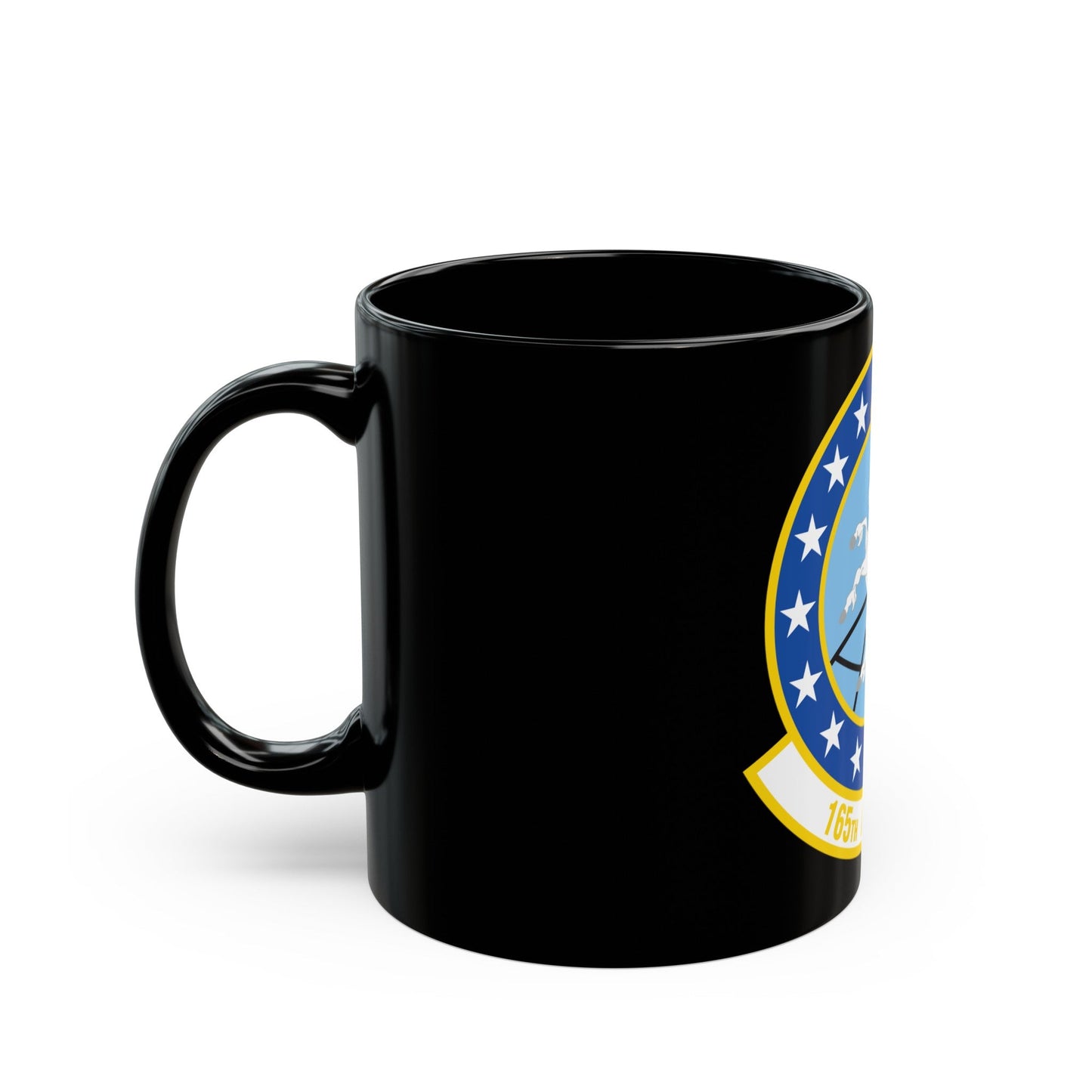 165 Airlift Squadron (U.S. Air Force) Black Coffee Mug-The Sticker Space