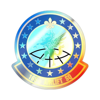 165 Airlift Squadron (U.S. Air Force) Holographic STICKER Die-Cut Vinyl Decal 2 Inch Holographic - The Sticker Space