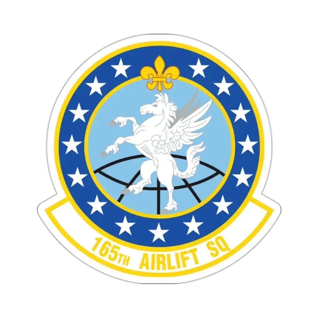 165 Airlift Squadron (U.S. Air Force) STICKER Vinyl Kiss-Cut Decal 2 Inch White - The Sticker Space
