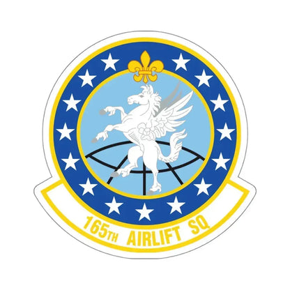 165 Airlift Squadron (U.S. Air Force) STICKER Vinyl Kiss-Cut Decal 4 Inch White - The Sticker Space