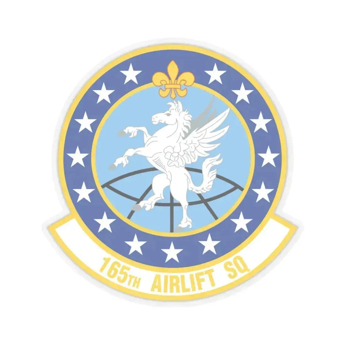 165 Airlift Squadron (U.S. Air Force) STICKER Vinyl Kiss-Cut Decal 6 Inch Transparent - The Sticker Space